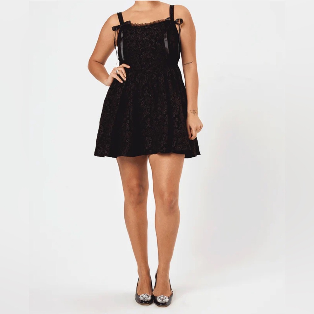 Trixxi Black Embossed Corset Mini Dress